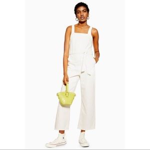 NWT Topshop White Denim Jumpsuit